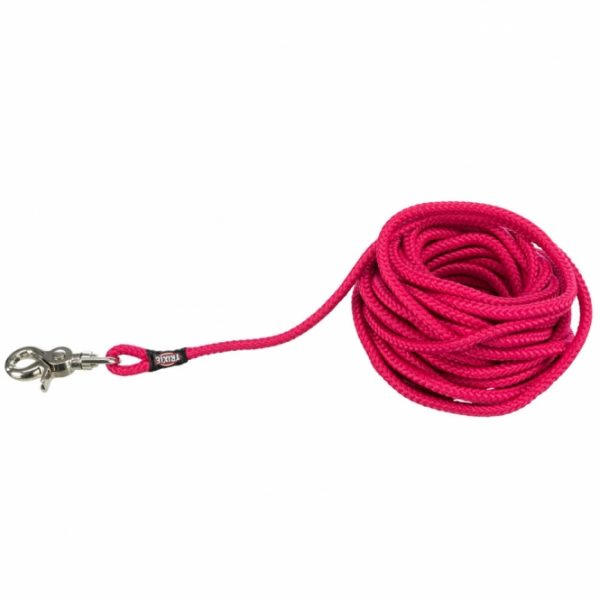 Trixie Schleppleine, rund aus Segeltau mit Trigger Snap Hook - fuchsia - 20 m