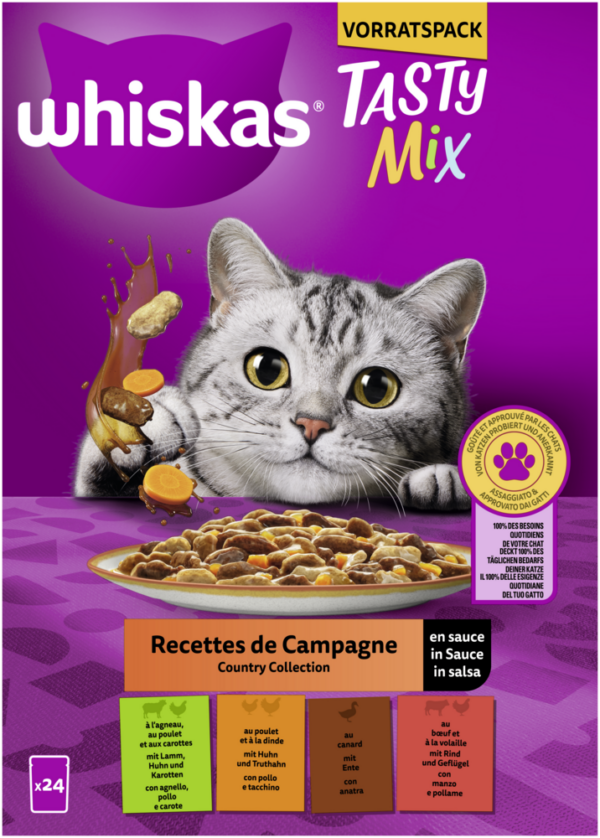 Whiskas M.P Tasty Mix CountryCol Sauce 24x85gP