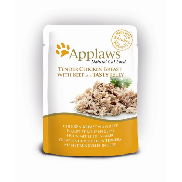 Applaws  Cat PB Huhn & Rind in Gelee 70gPB