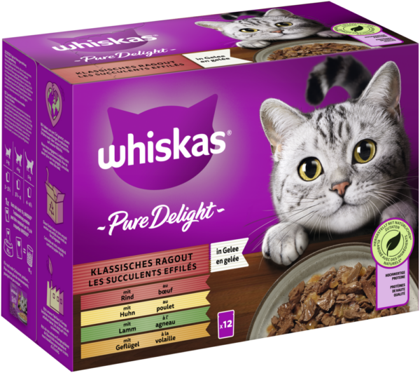 Whiskas Pure Del. Kla. Rag Gelee 12x85gP